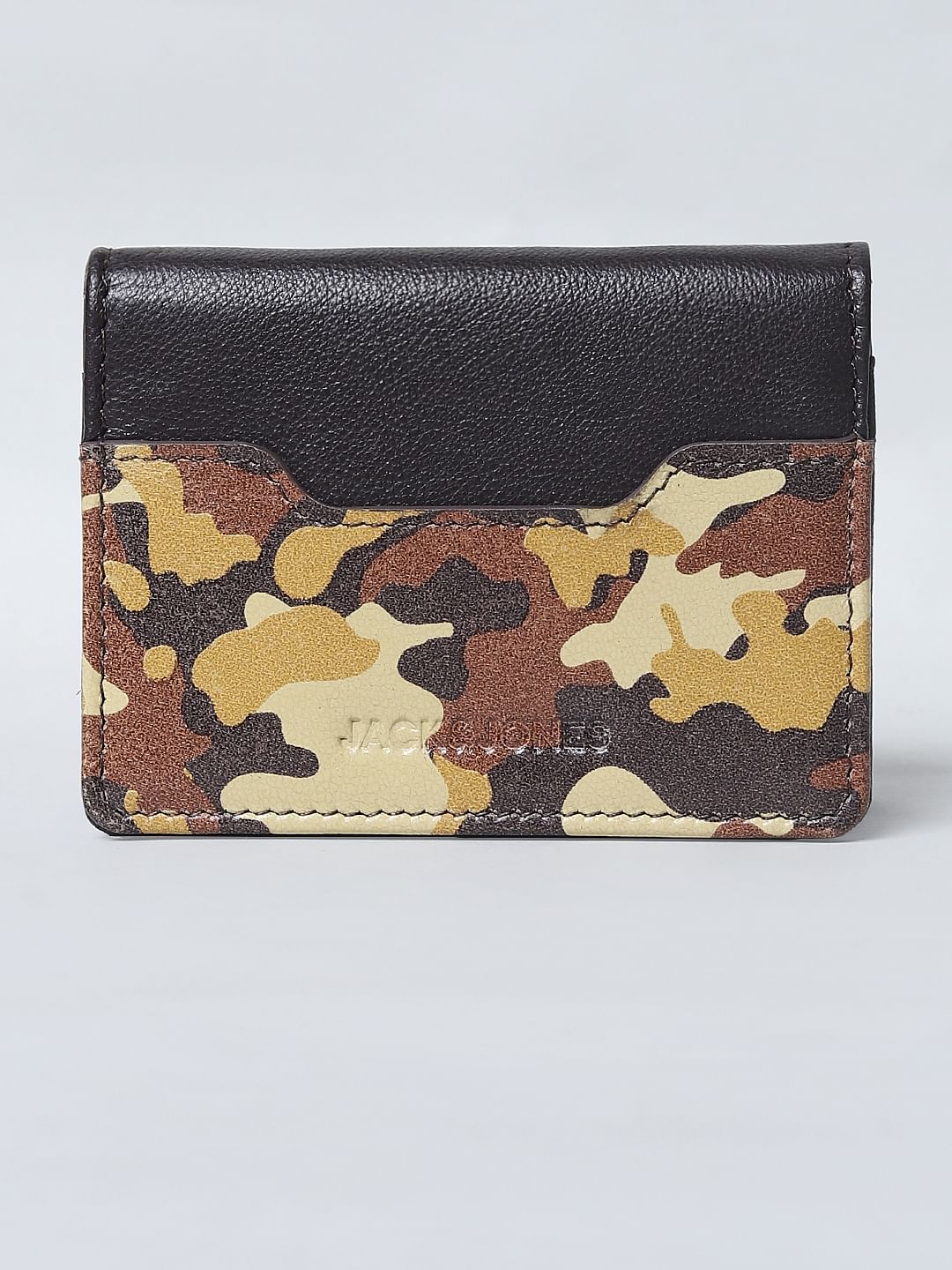 Brown Camo Print Card Holder