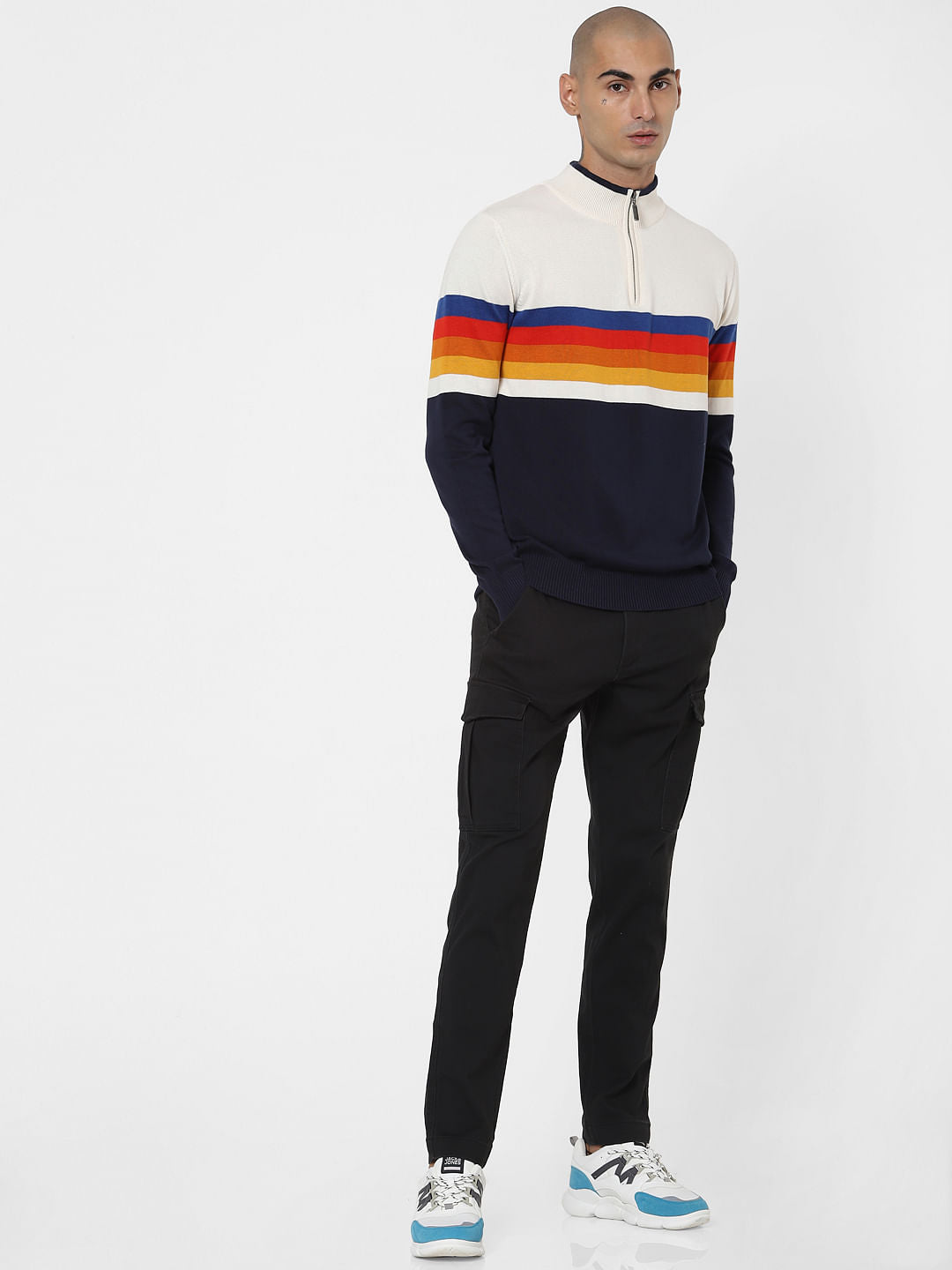 Multi-coloured Turtleneck Pullover