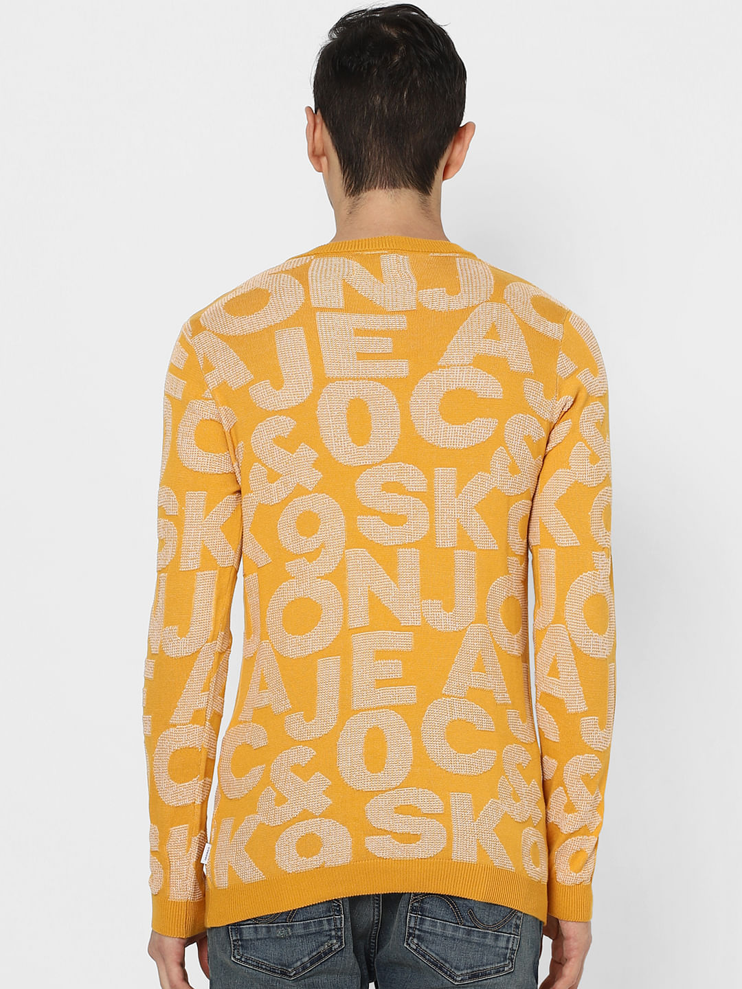 Orange Printed Pullover