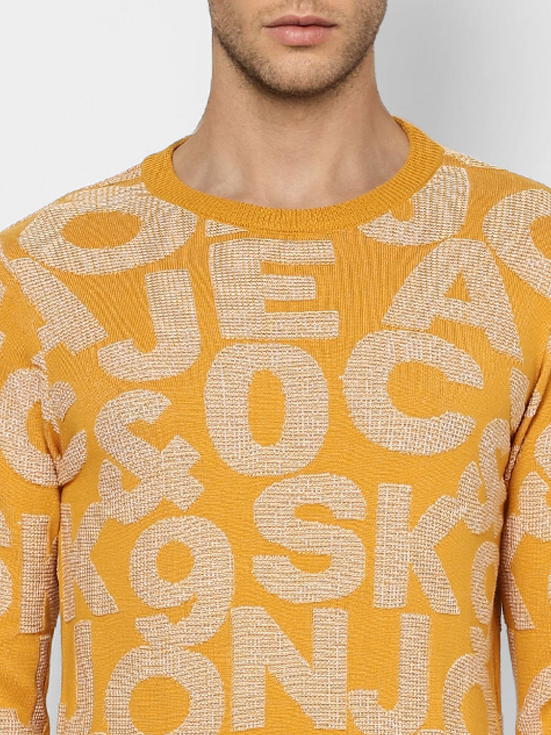 Orange Printed Pullover