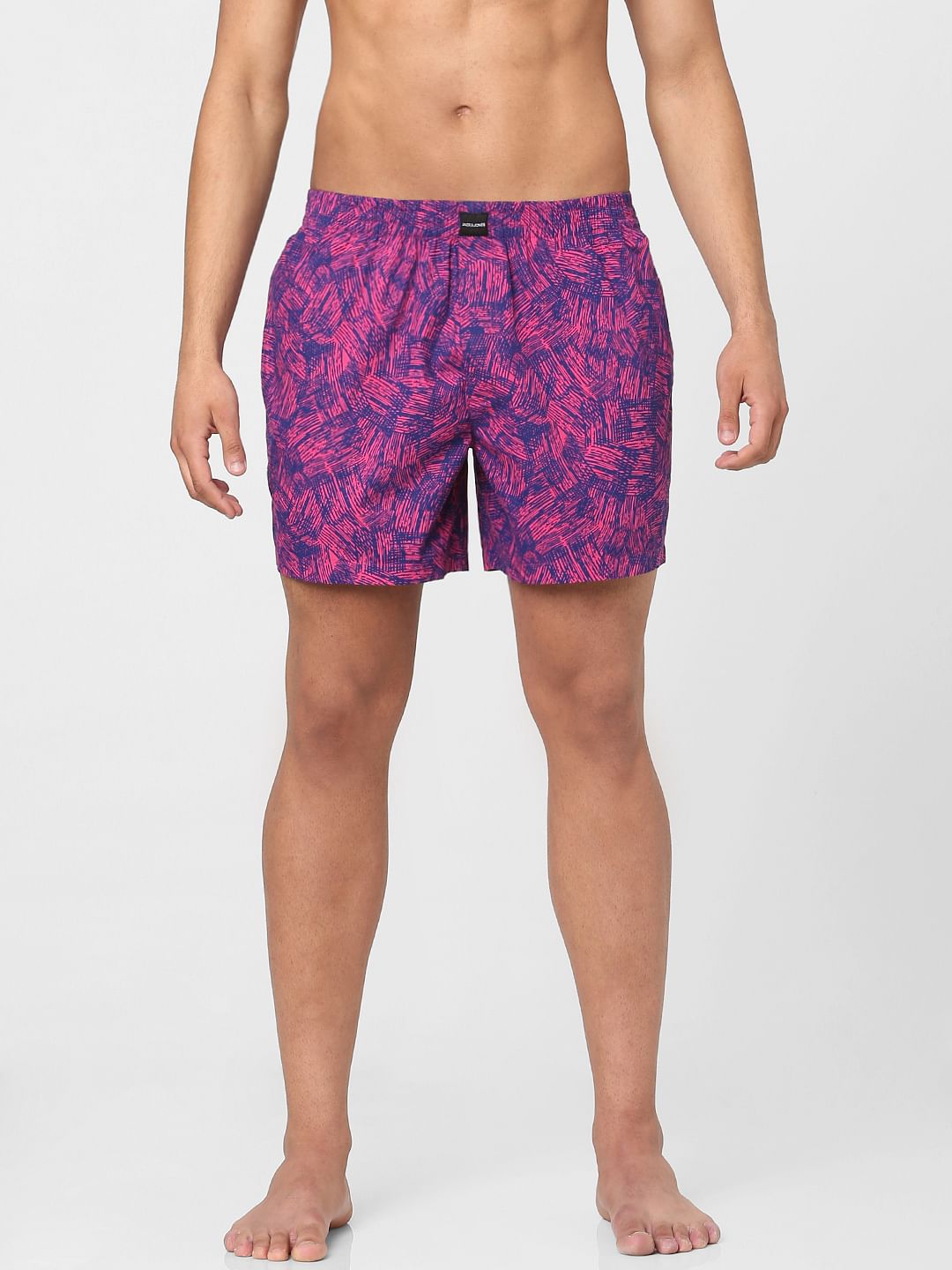 Purple Brush Stroke Print Boxers