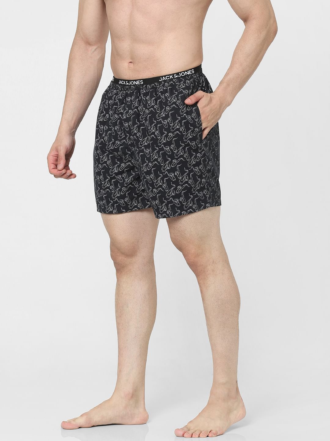 Black Printed Boxers