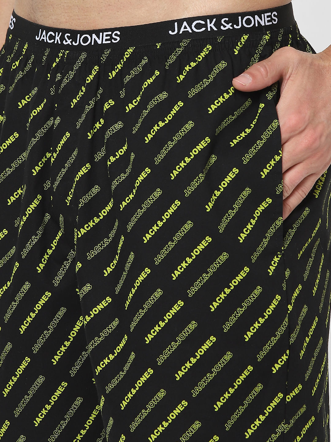 Black Logo Print Boxers