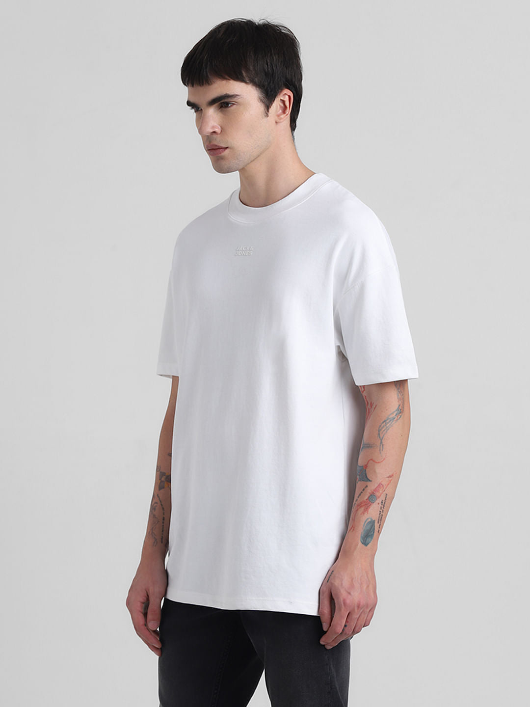 Knitted Crew Neck T-shirt - White