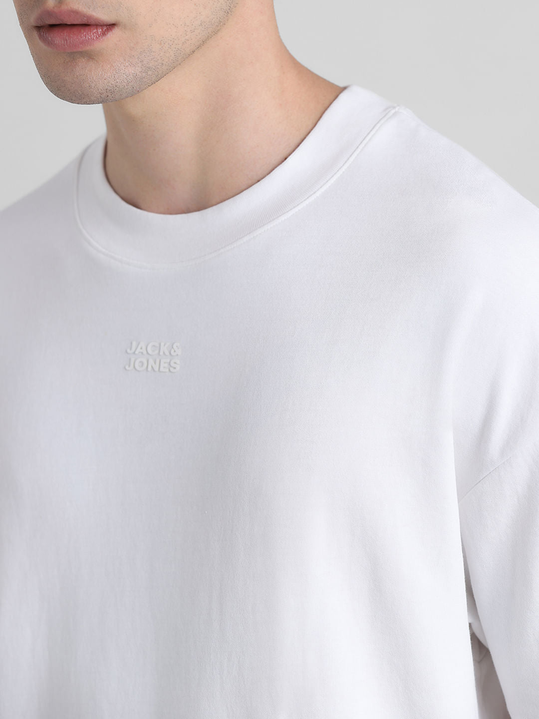 Knitted Crew Neck T-shirt - White