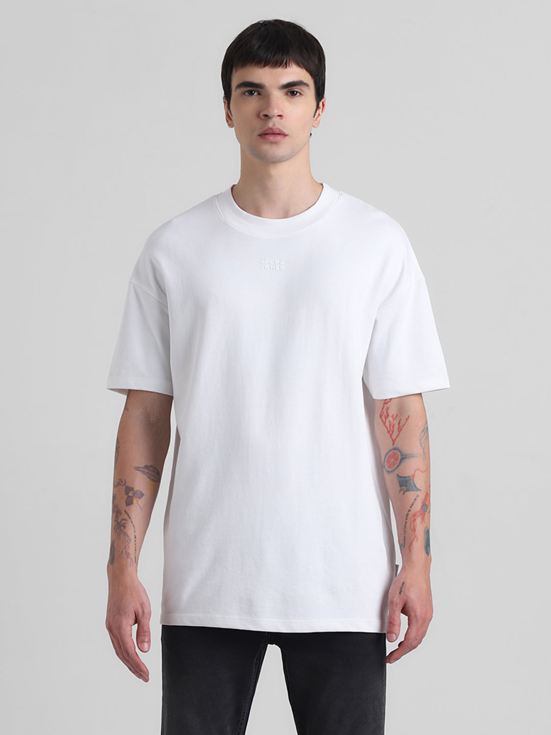 Knitted Crew Neck T-shirt - White