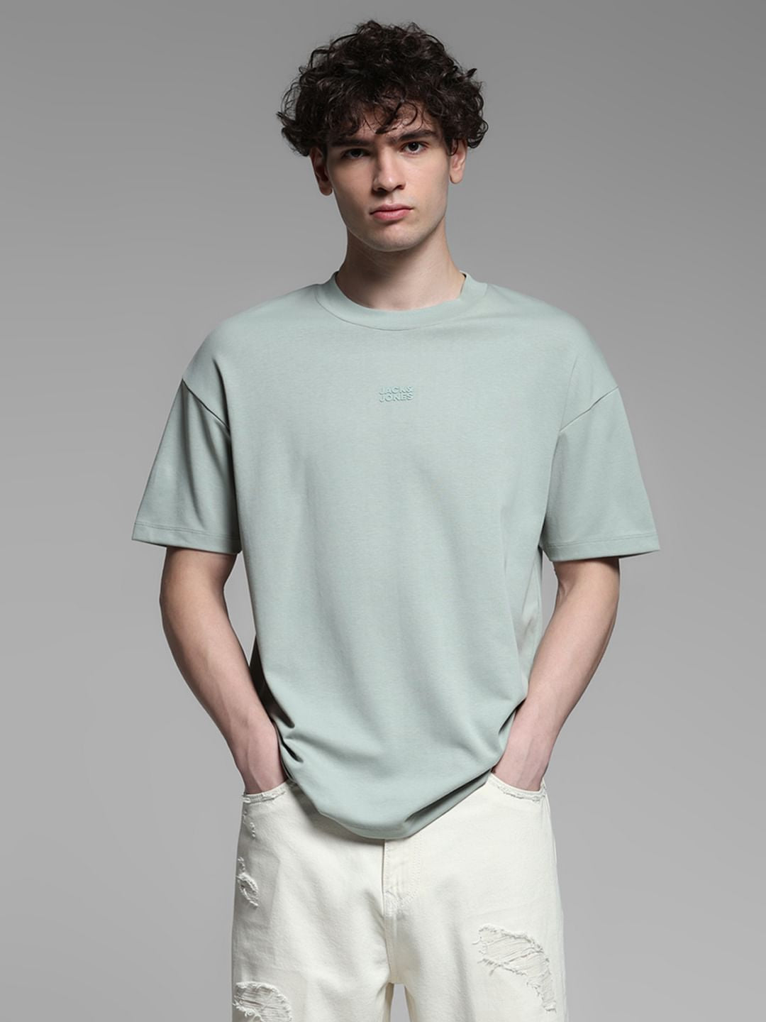 Knitted Crew Neck T-shirt - Green
