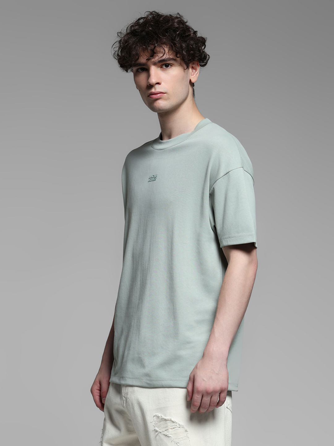 Knitted Crew Neck T-shirt - Green