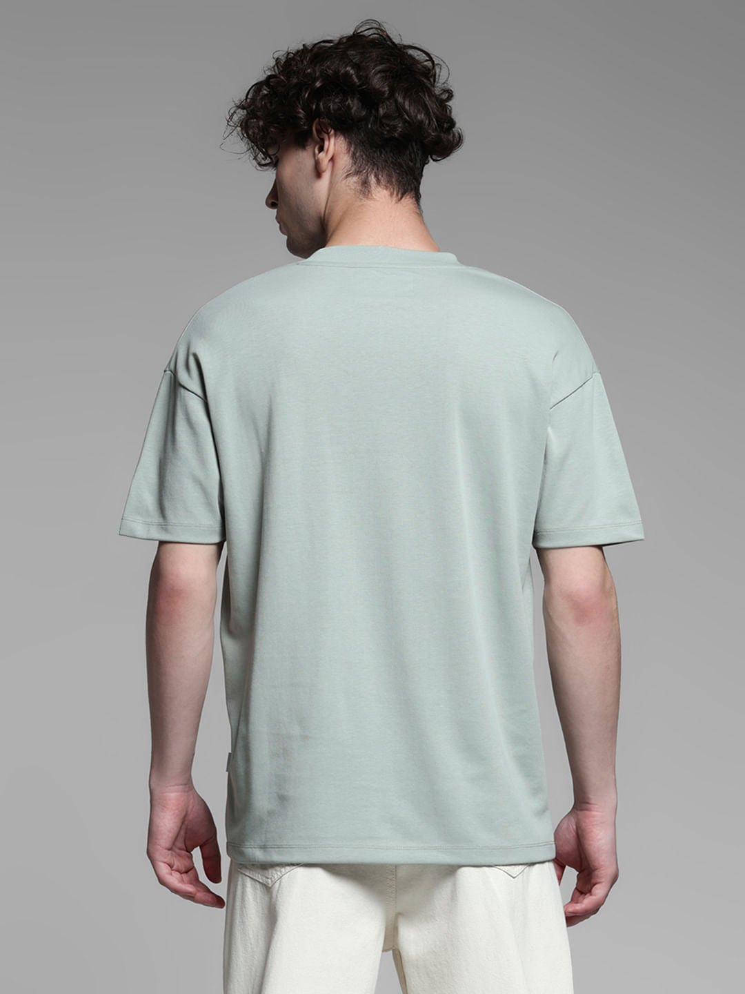 Knitted Crew Neck T-shirt - Green