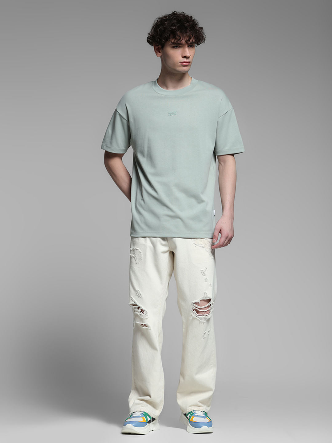 Knitted Crew Neck T-shirt - Green