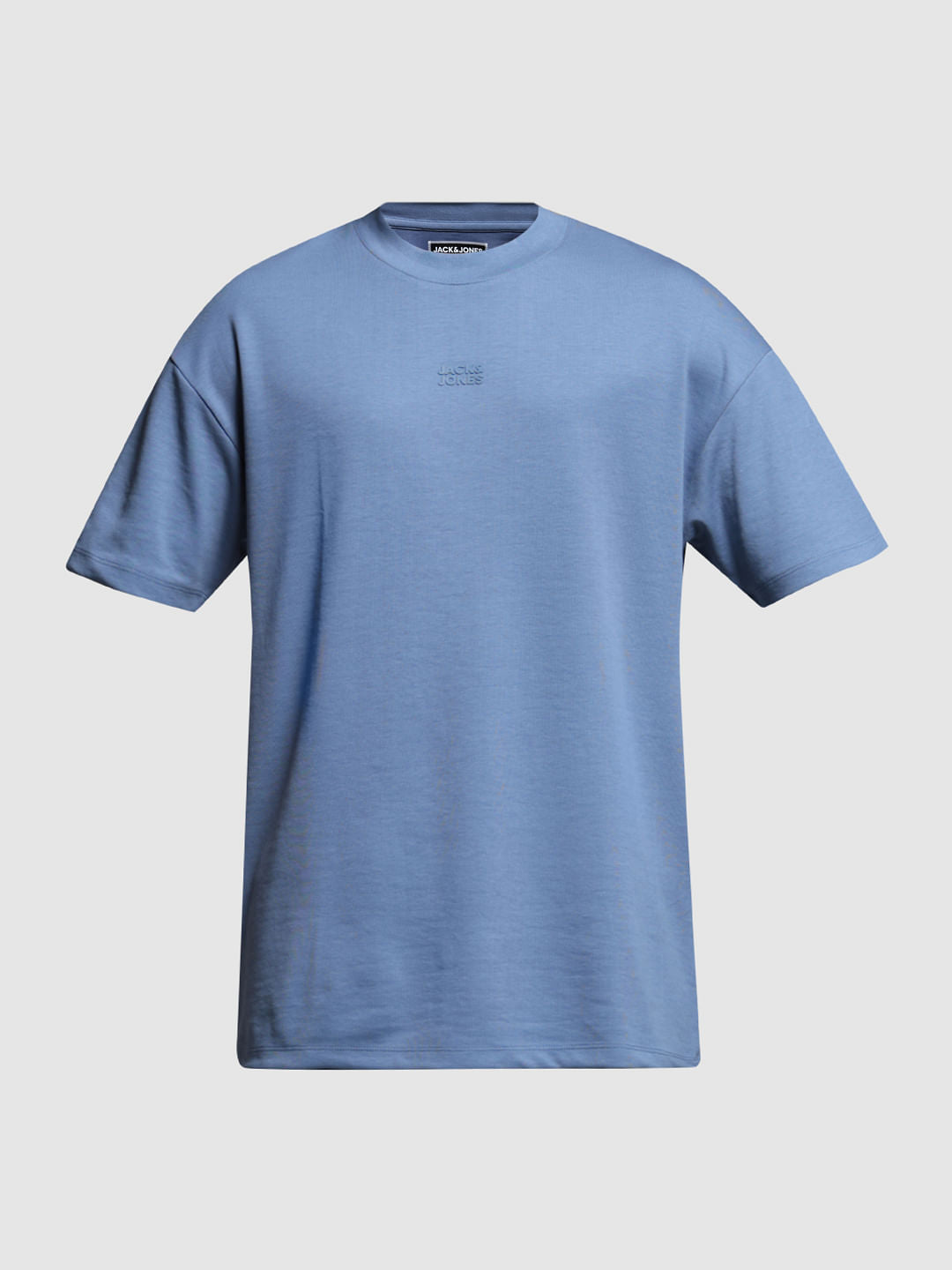Blue Logo Text Knitted T-shirt