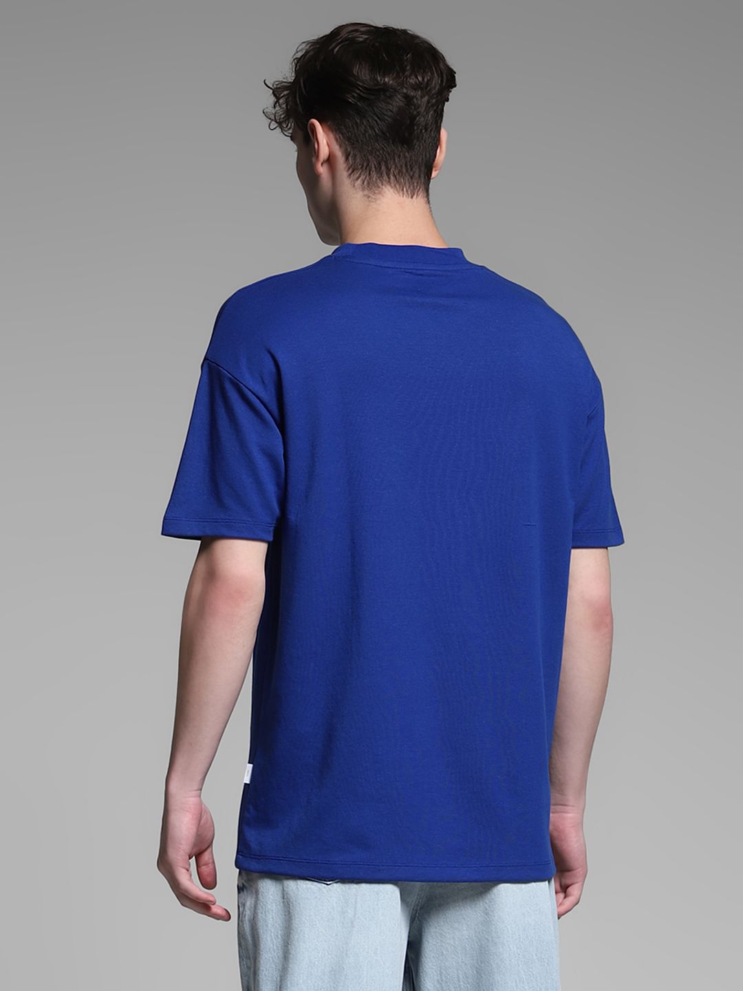 Dark Blue Knitted Oversized T-shirt