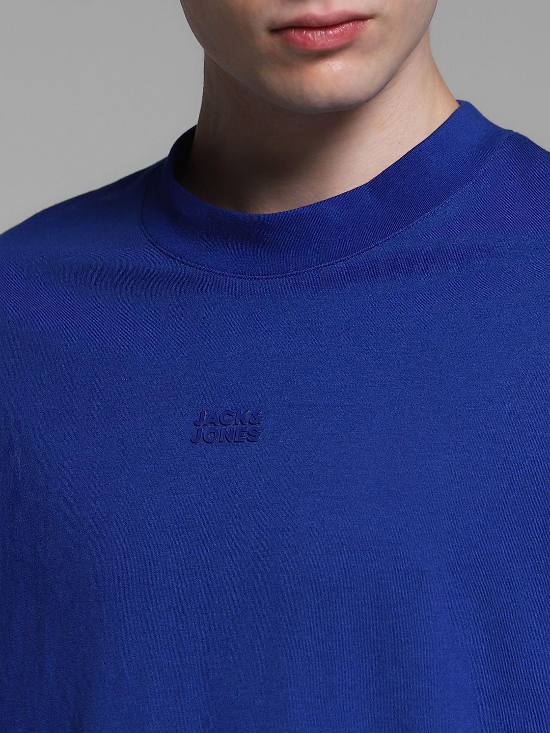 Dark Blue Knitted Oversized T-shirt