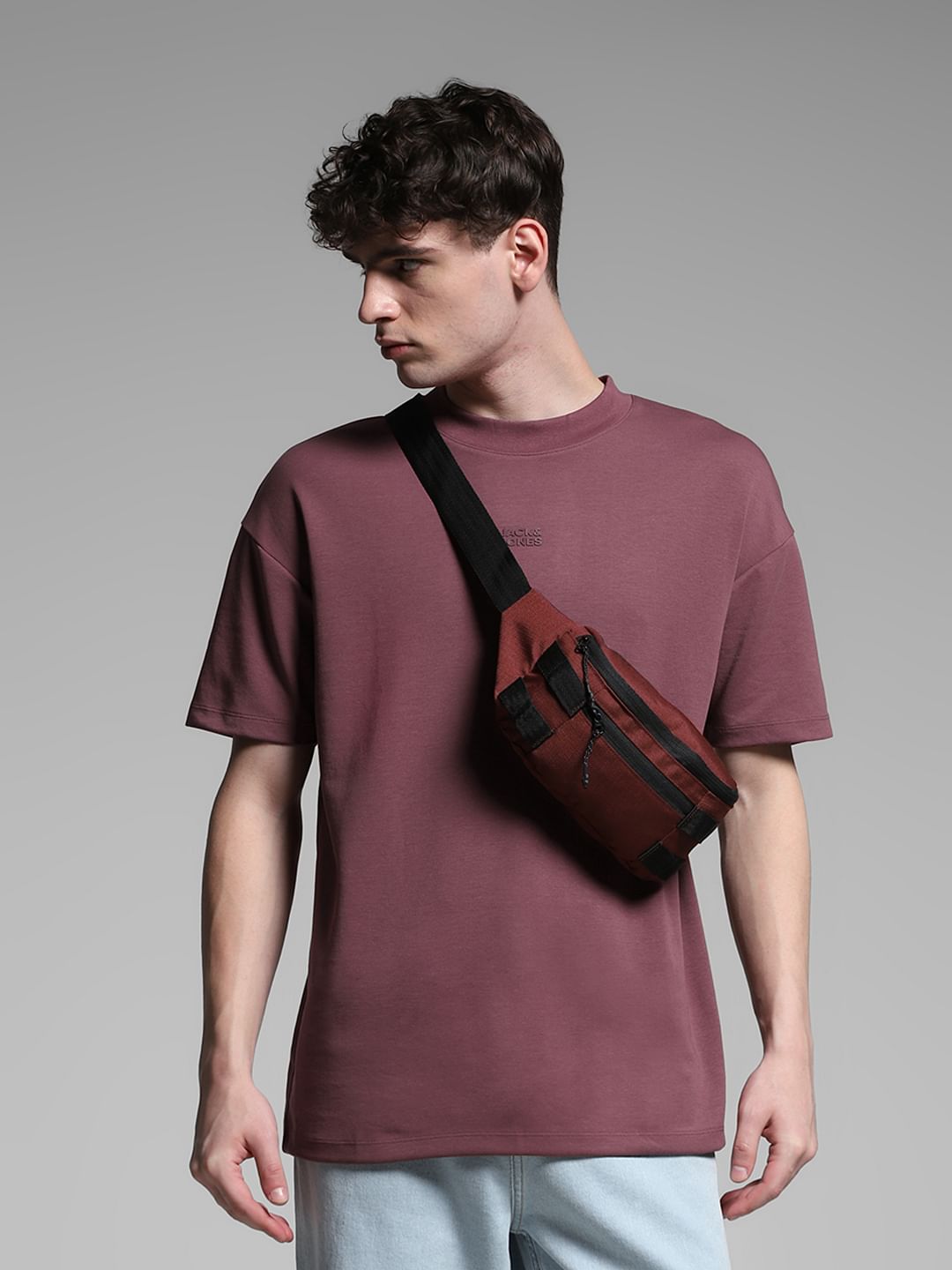 Plum Knitted Oversized T-shirt