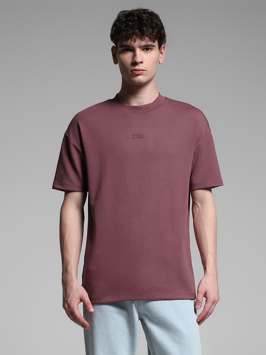 Plum Knitted Oversized T-shirt