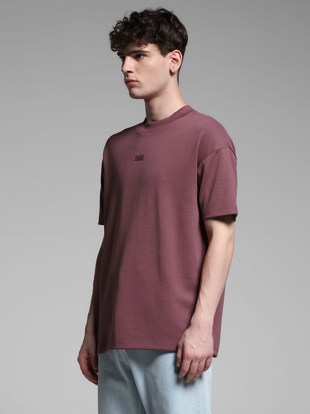 Plum Knitted Oversized T-shirt