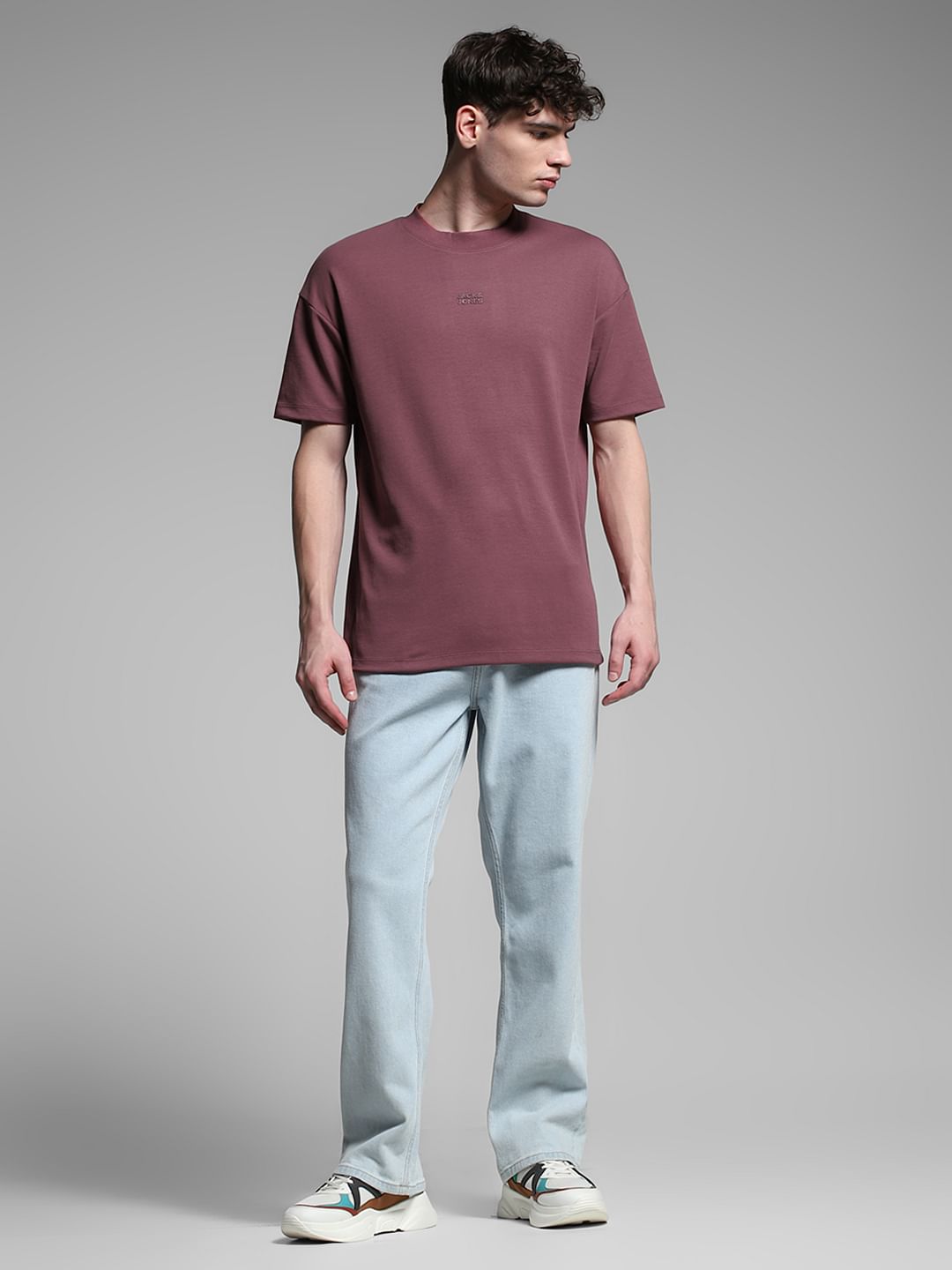 Plum Knitted Oversized T-shirt