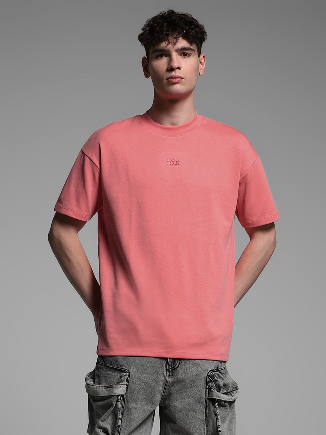 Pink Knitted Oversized T-shirt