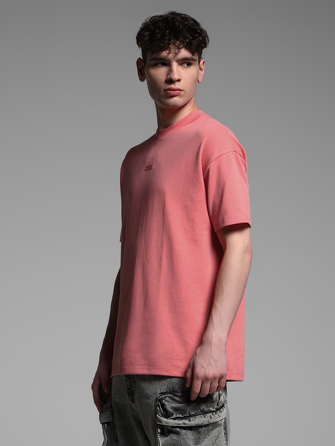 Pink Knitted Oversized T-shirt