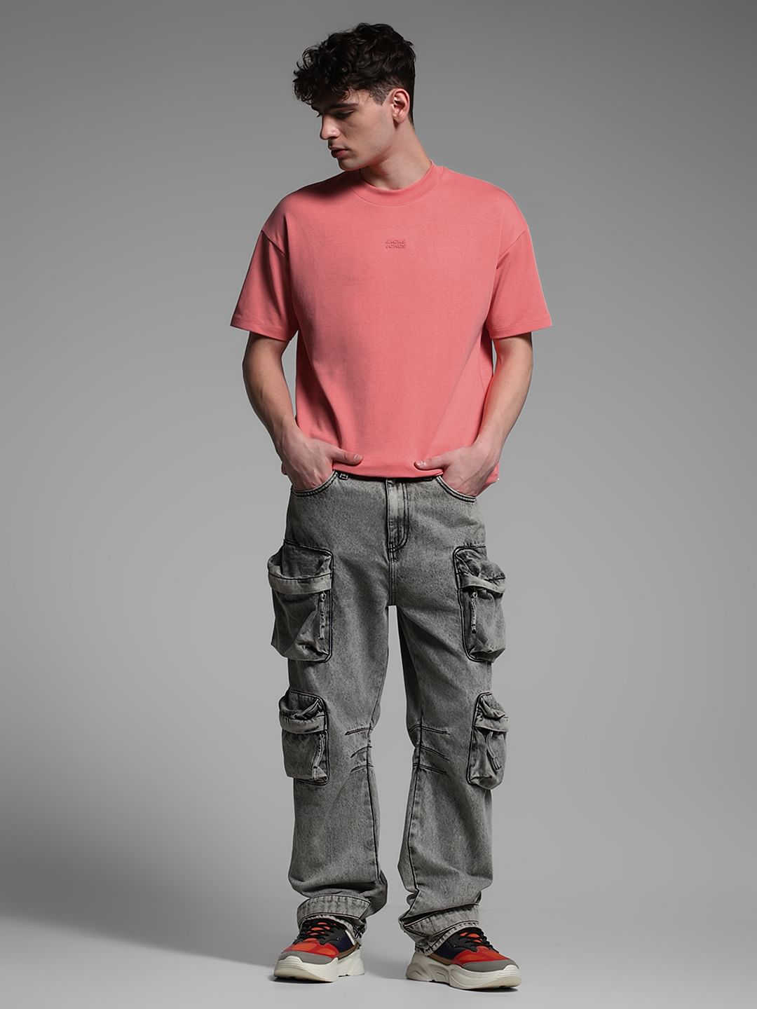 Pink Knitted Oversized T-shirt