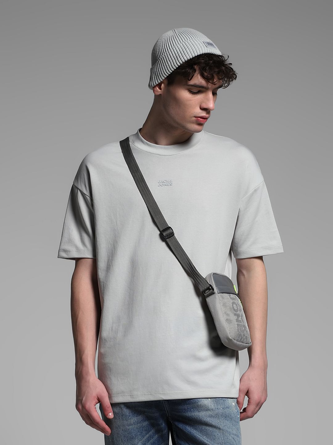 Grey Knitted Oversized T-shirt