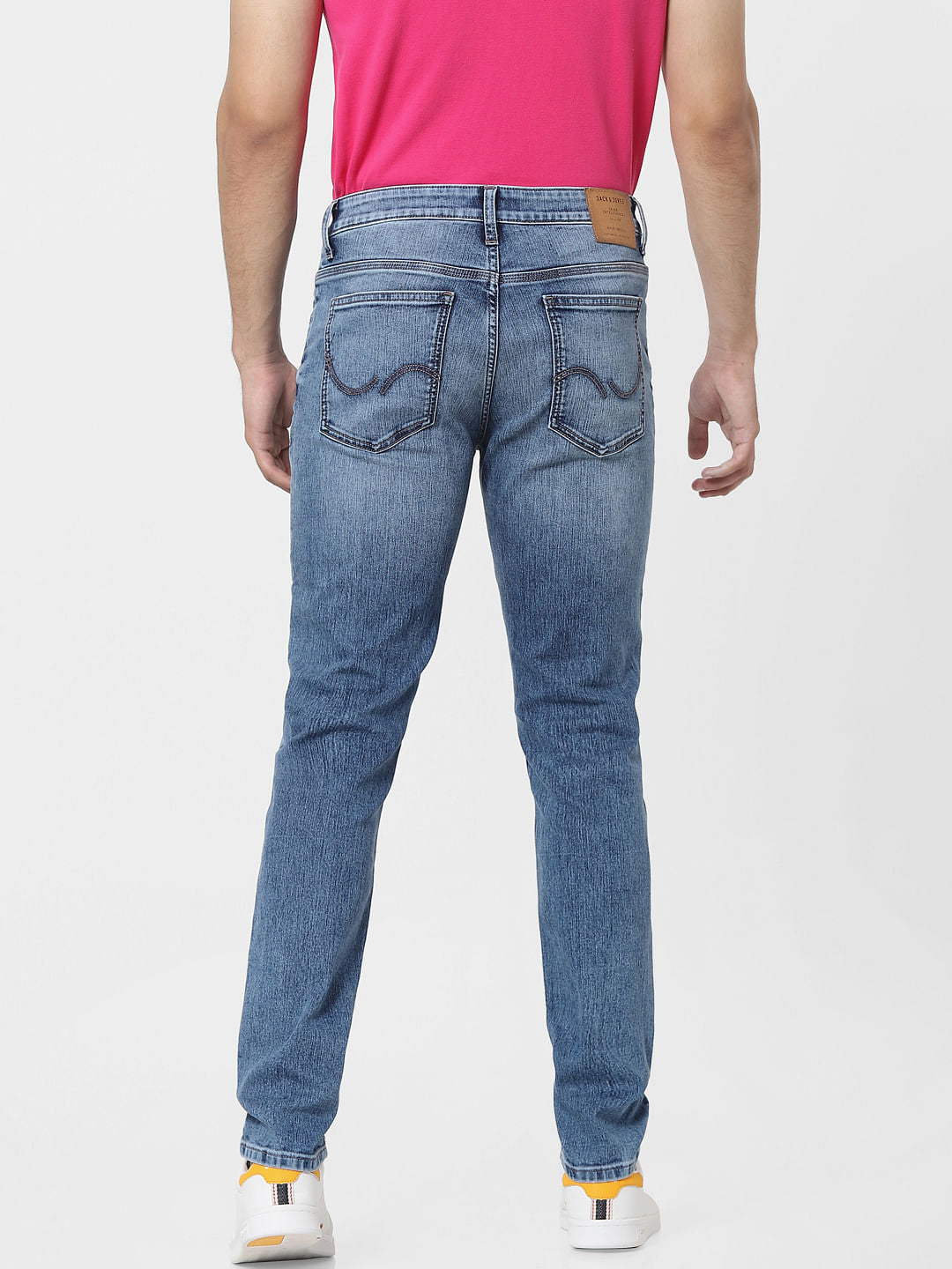 Blue Low Rise Glenn Slim Jeans