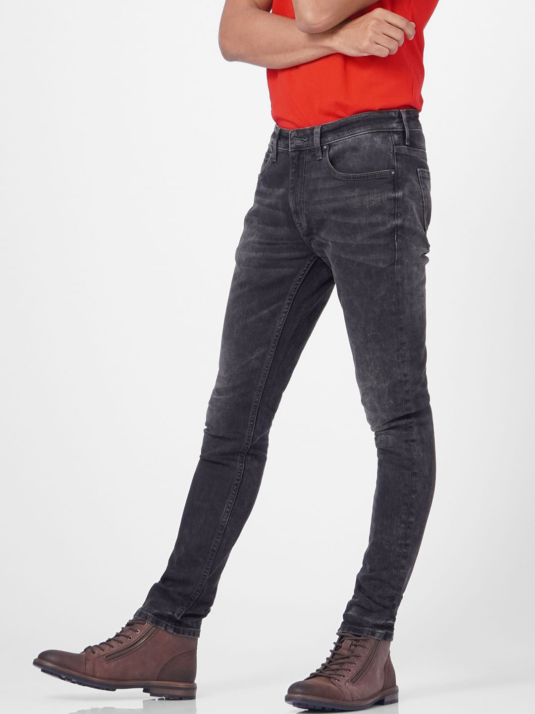 Black Low Rise Liam Skinny Jeans