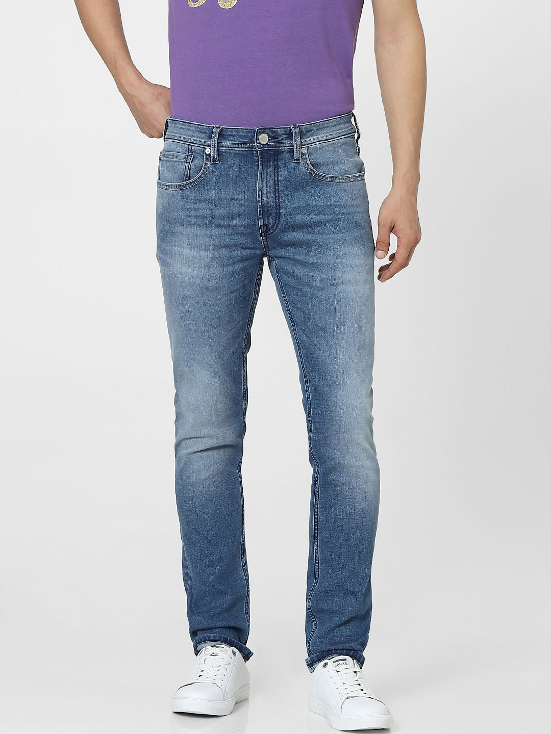 Blue Low Rise Tim Anti Fit Jeans