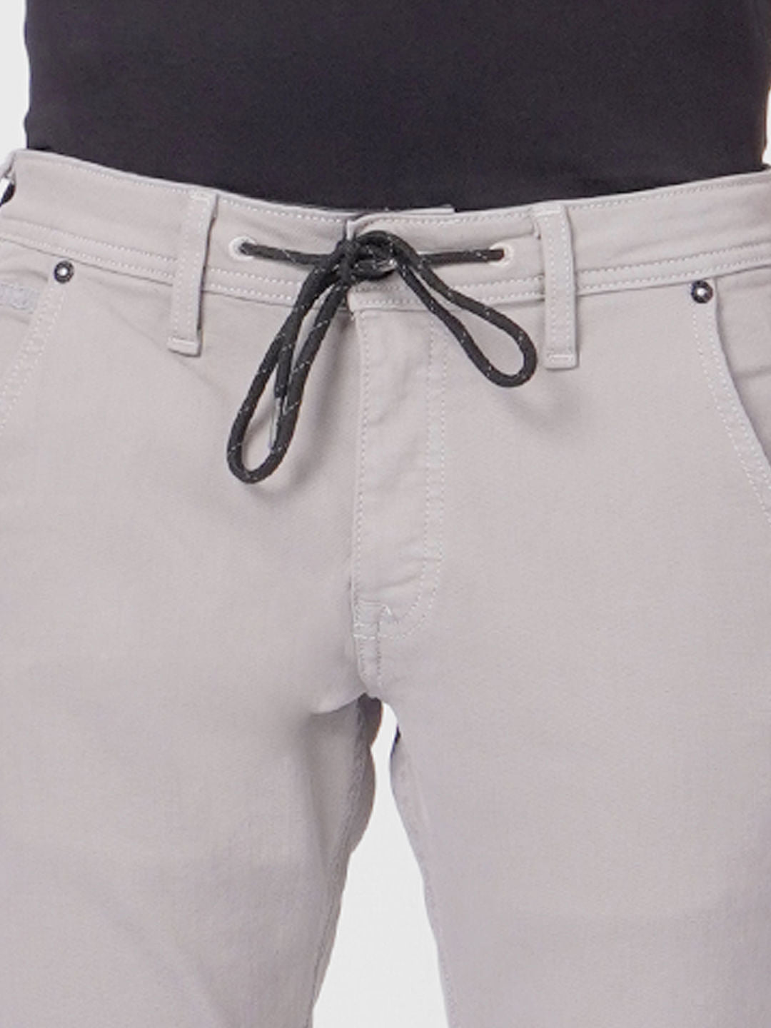 LIGHT GREY LOW RISE SIMON ANTI FIT JEANS