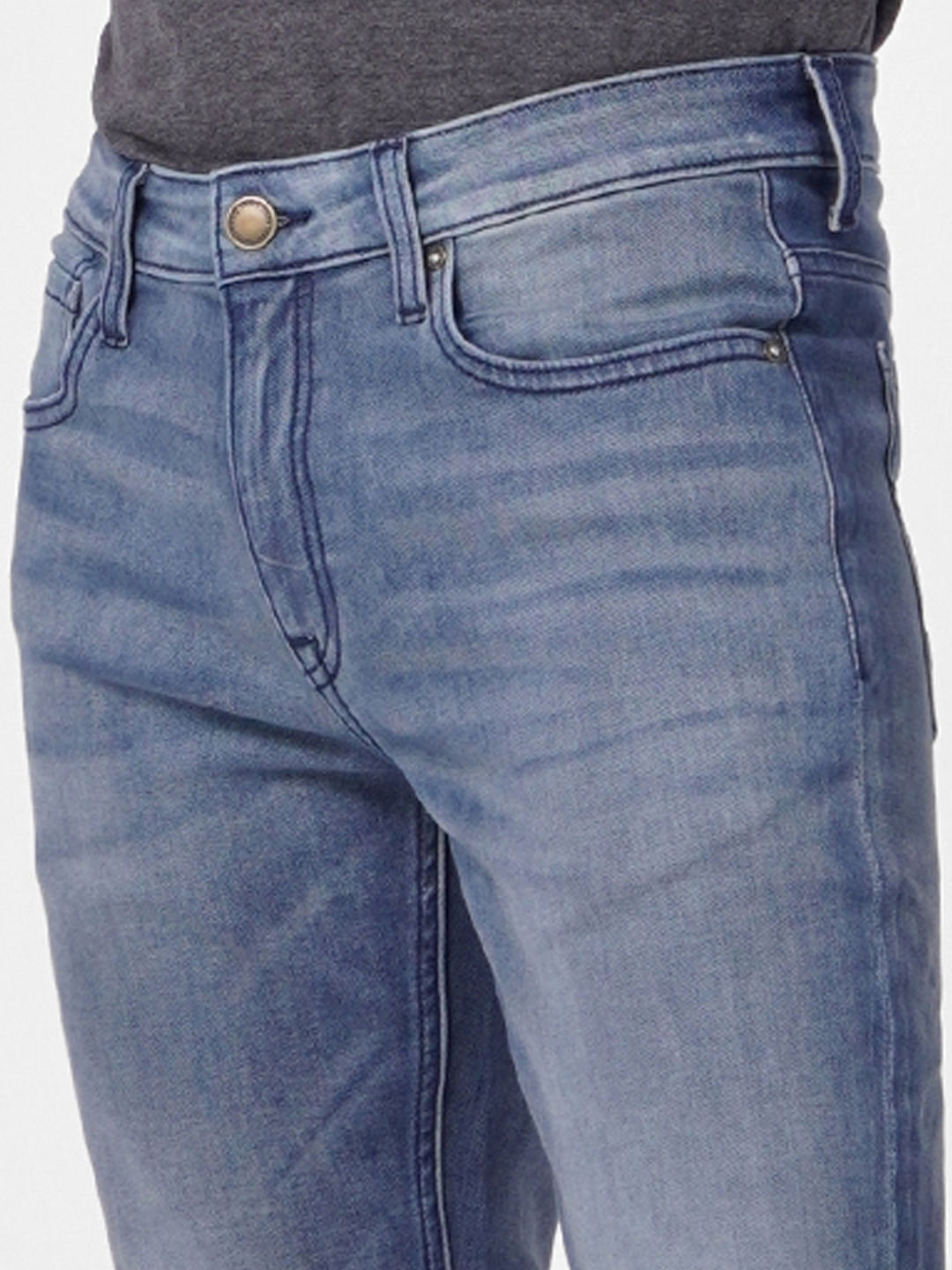 Blue Low Rise Glenn Slim Jeans
