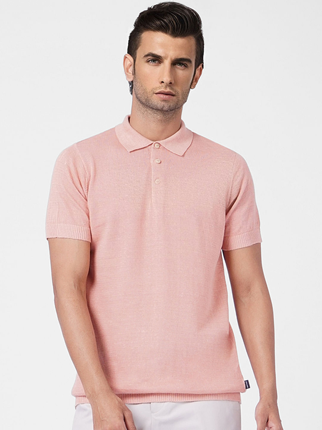 Pink Knitted Polo