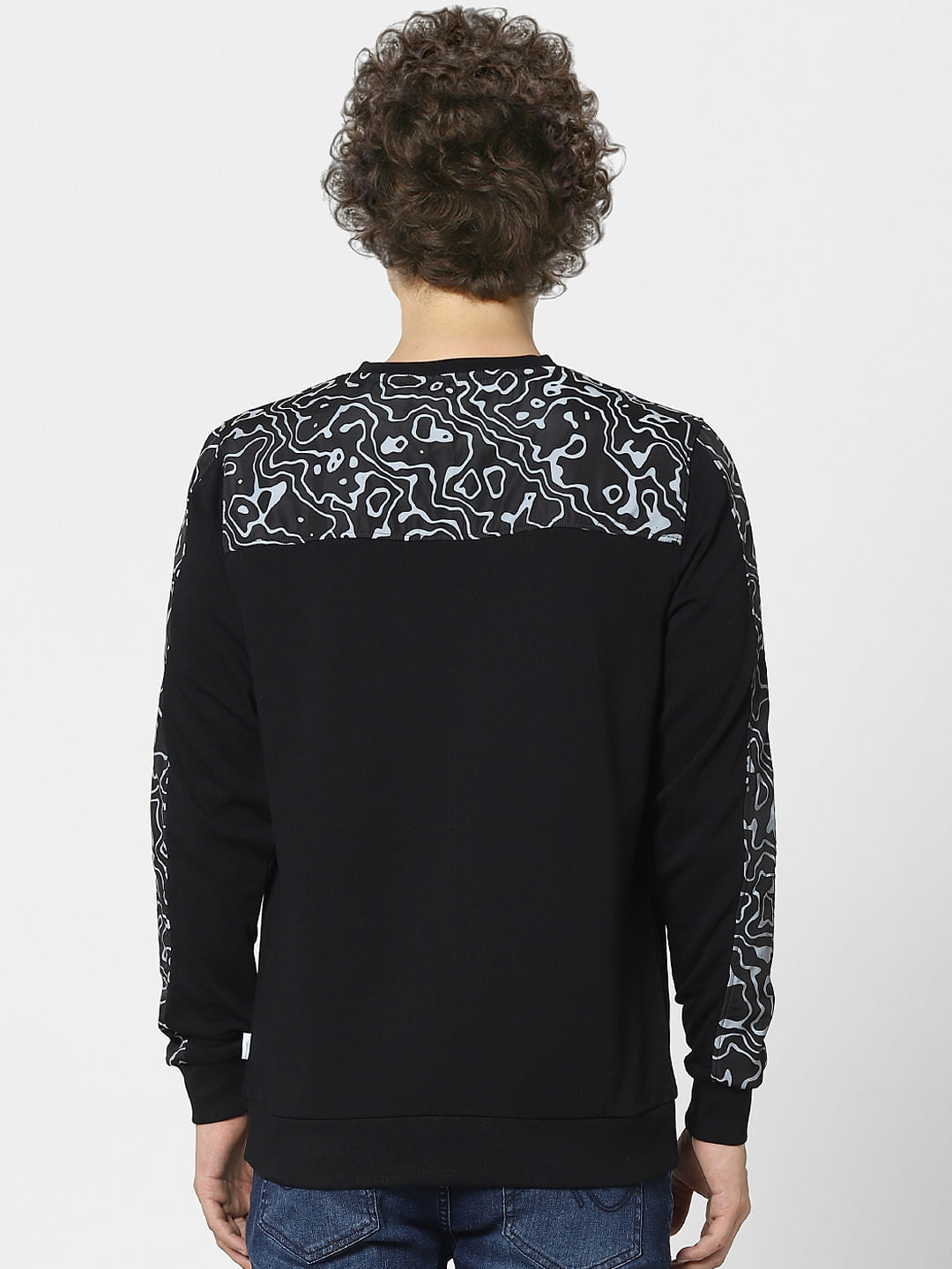 Black Printed Sweatshirt