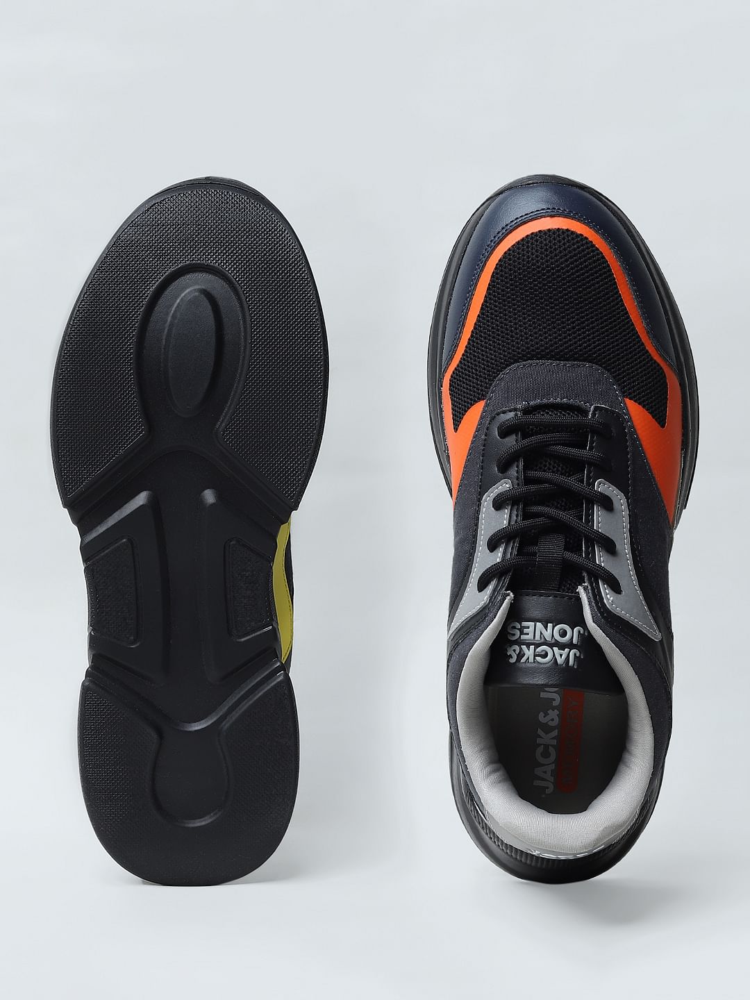 black Chunky Colourblocked Sneakers