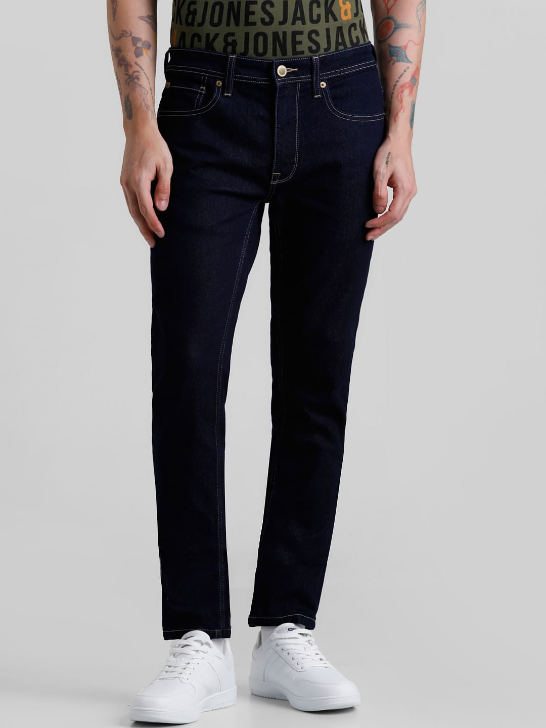 Dark Blue Low Rise Ben Skinny Jeans