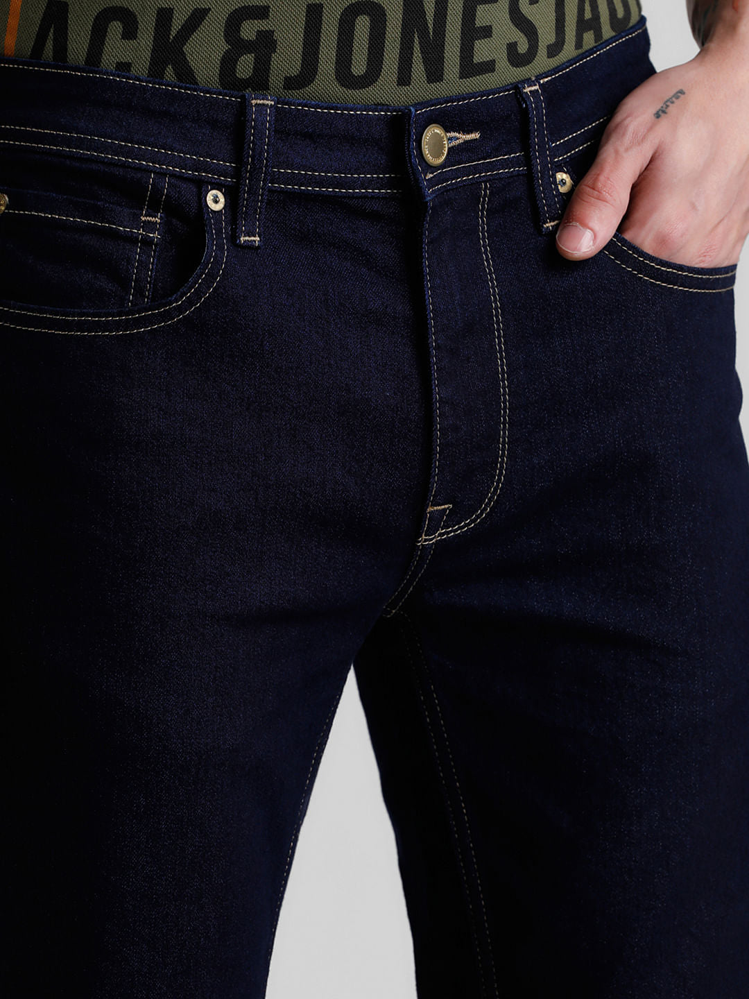 Dark Blue Low Rise Ben Skinny Jeans
