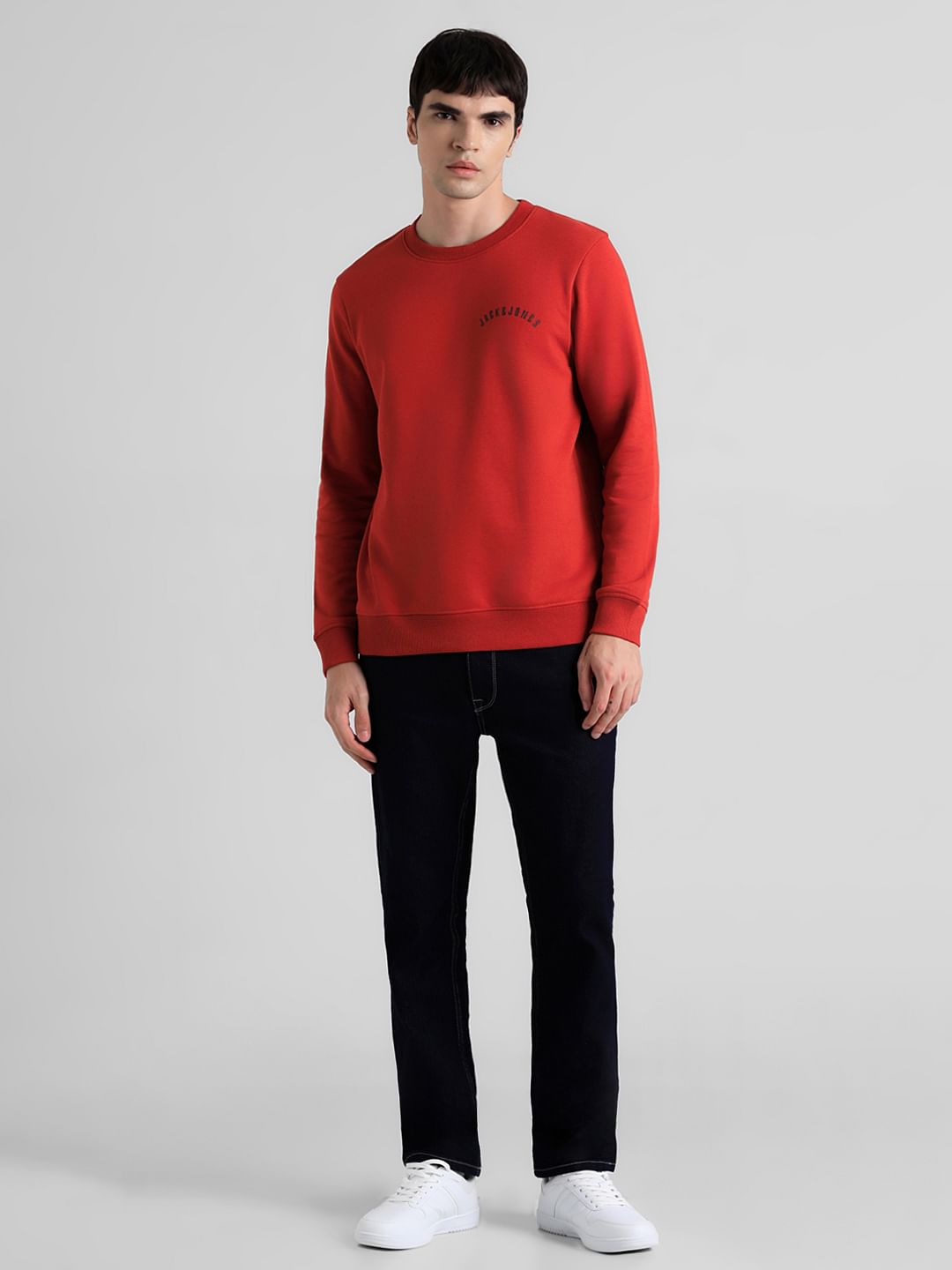 Dark Blue Mid Rise Clark Regular Fit Jeans