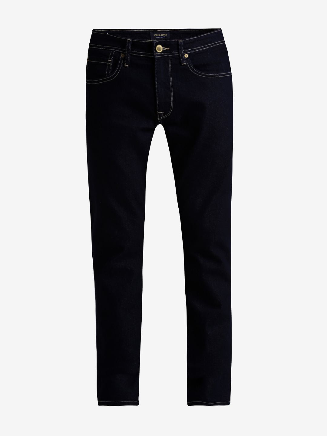 Dark Blue Mid Rise Clark Regular Fit Jeans