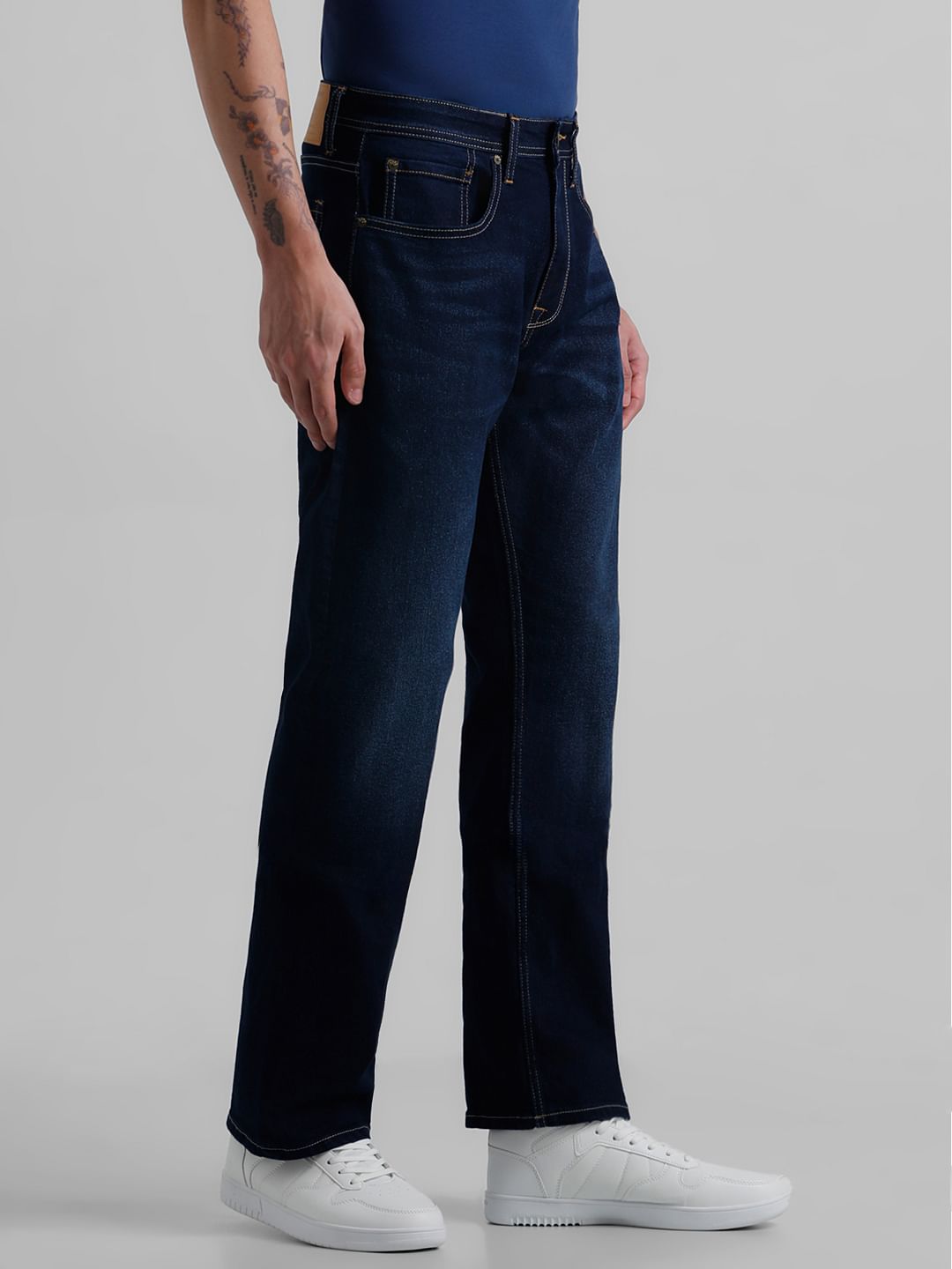 High Rise Bootcut Jeans - Dark Blue