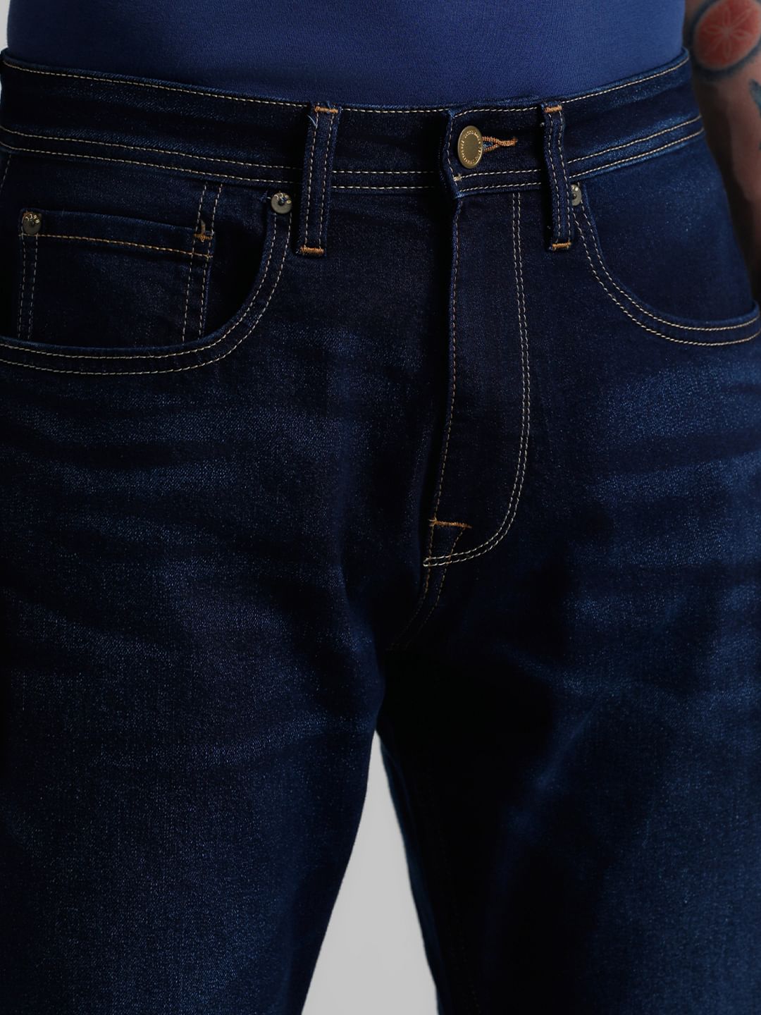 High Rise Bootcut Jeans - Dark Blue