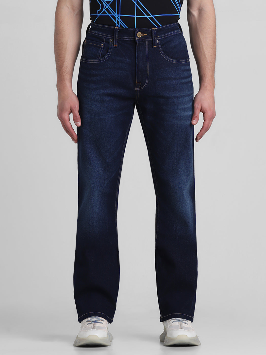 High Rise Bootcut Jeans - Dark Blue