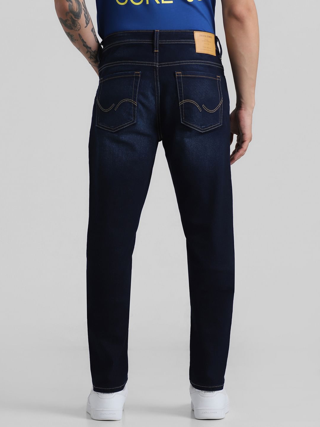 Dark Blue Low Rise Glenn Slim Fit Jeans