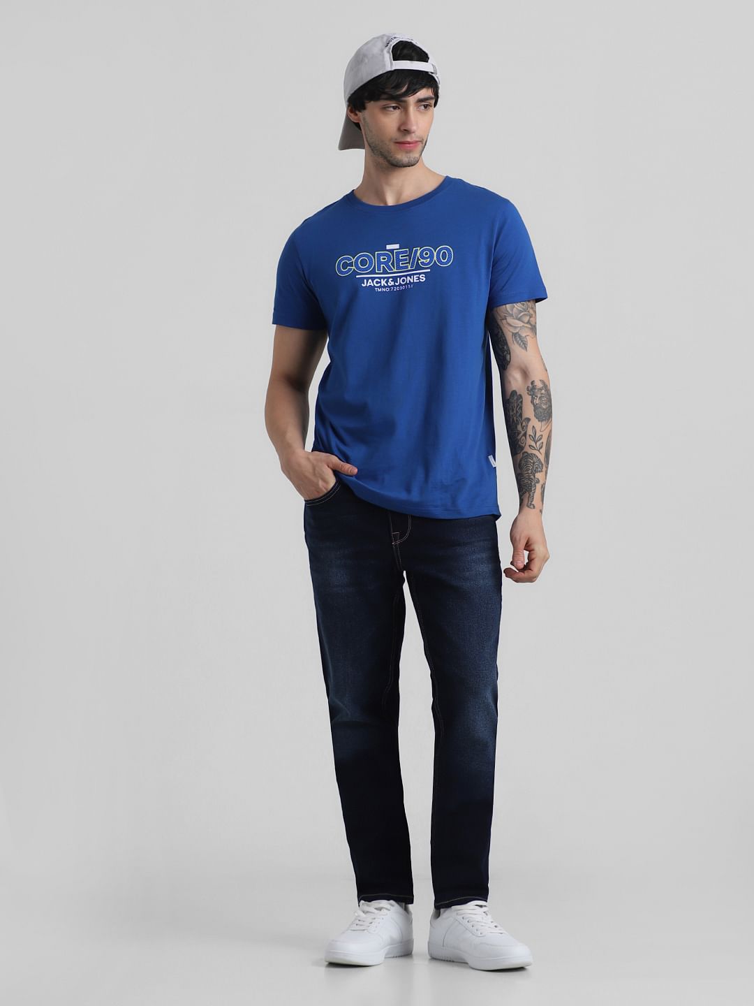 Dark Blue Low Rise Glenn Slim Fit Jeans
