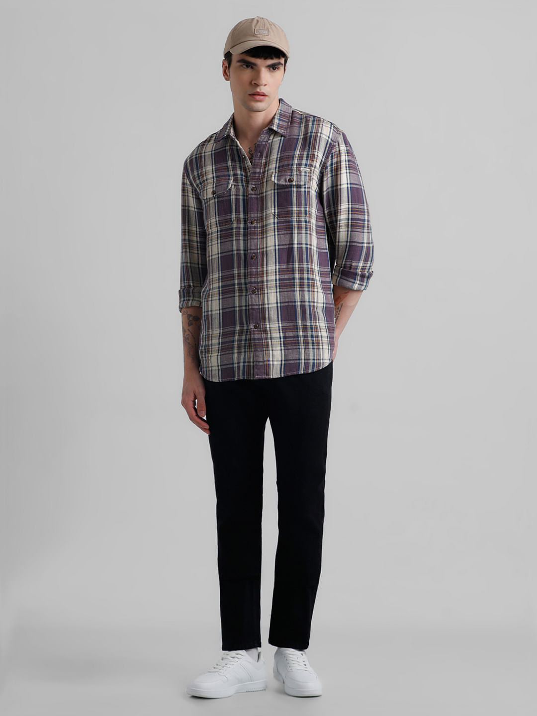 Black Mid Rise Clark Regular Fit Jeans