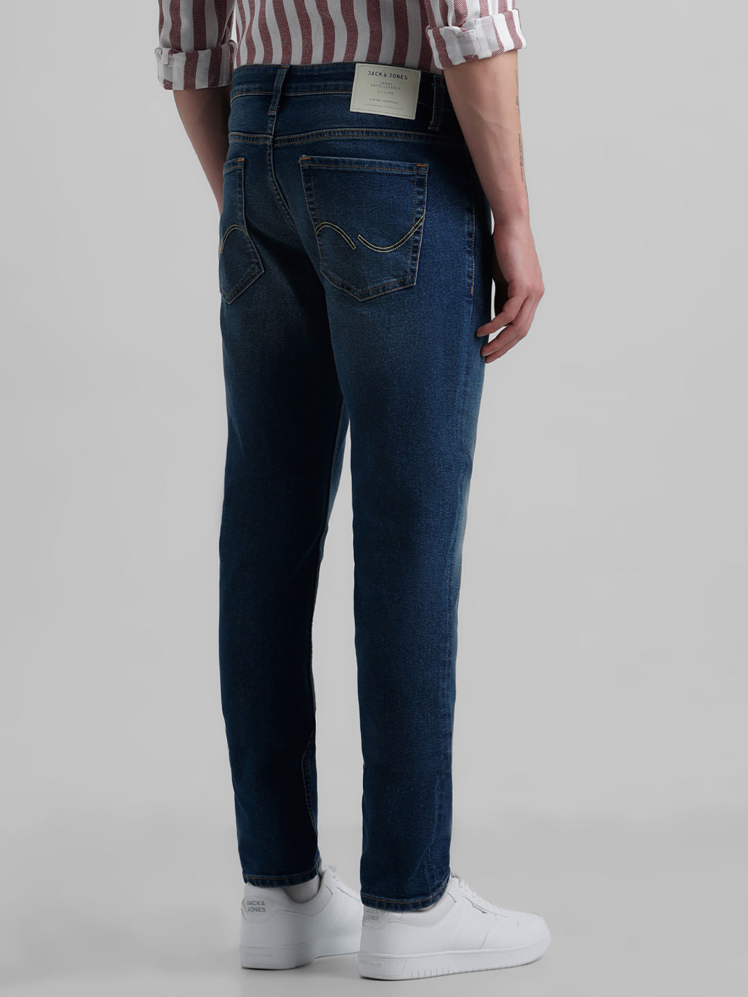 Blue Low Rise Washed Glenn Slim Jeans