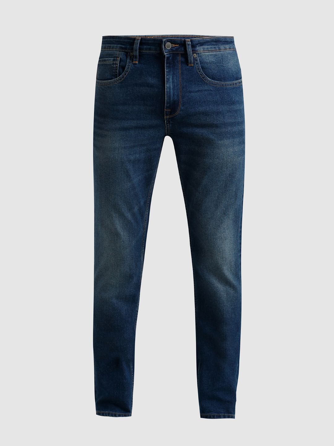 Blue Low Rise Washed Glenn Slim Jeans