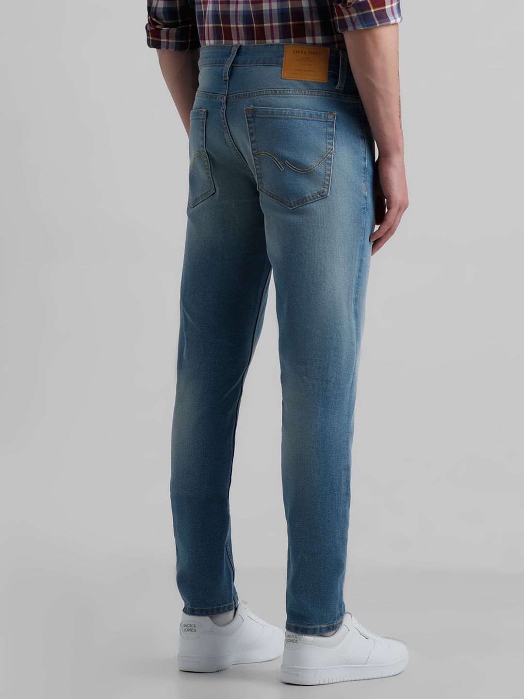 Light Blue Low Rise Washed Glenn Slim Jeans