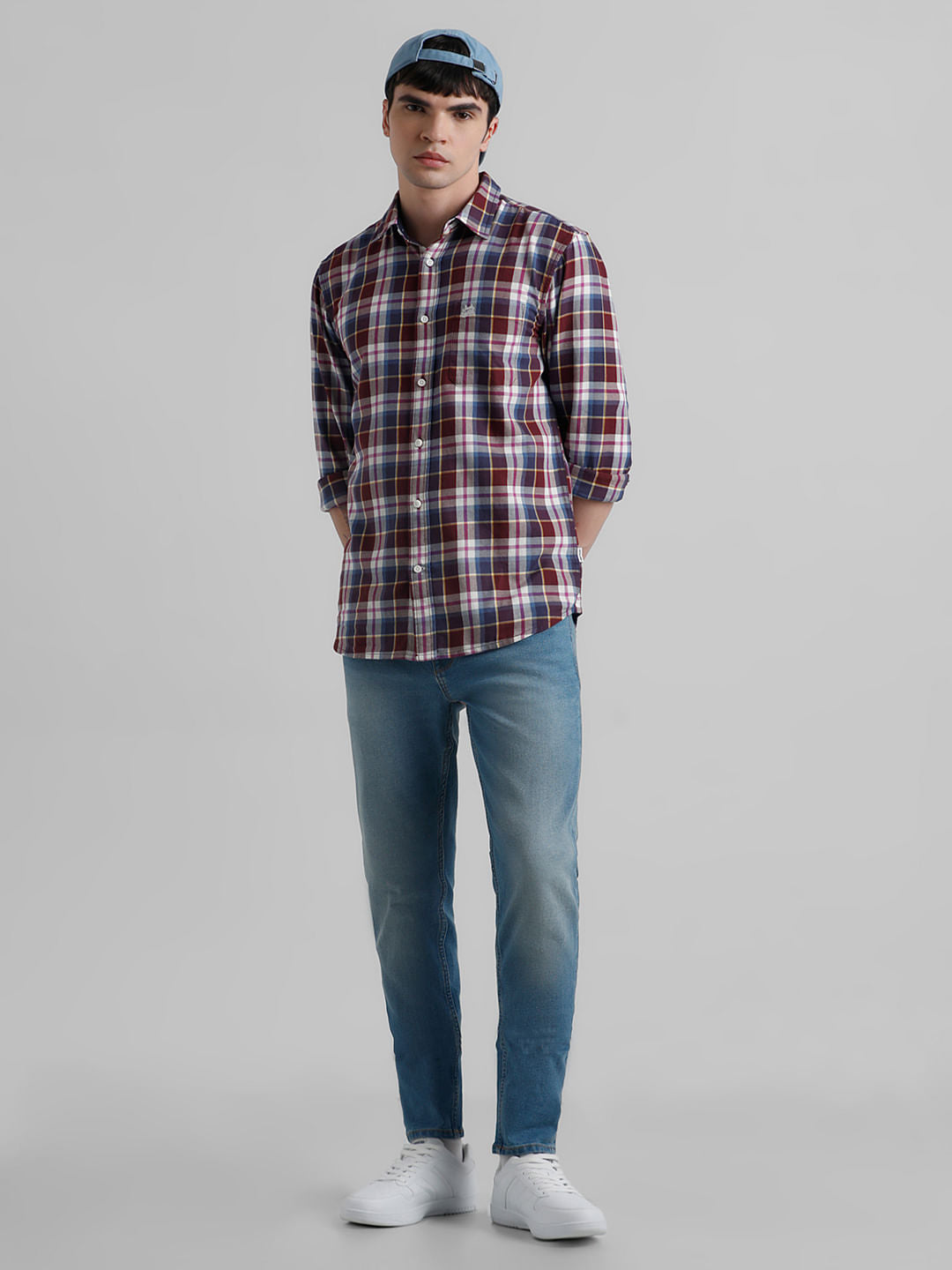 Light Blue Low Rise Washed Glenn Slim Jeans