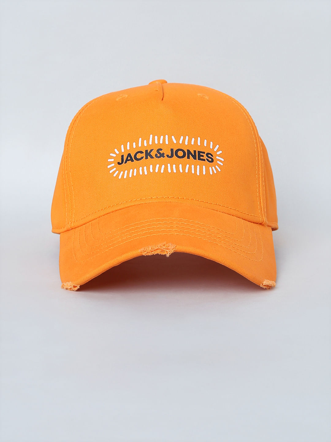 Golden Yellow Logo Print Baseball Cap