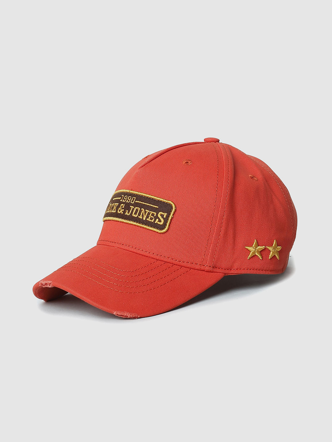 Orange Embroidered Logo Baseball Cap