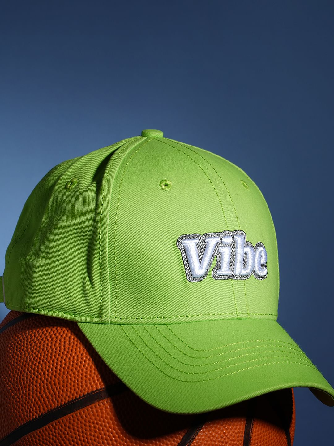 Neon Green Vibe Text Baseball Cap